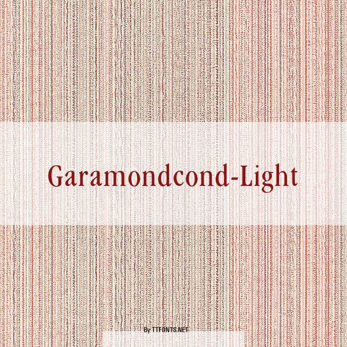 Garamondcond-Light example