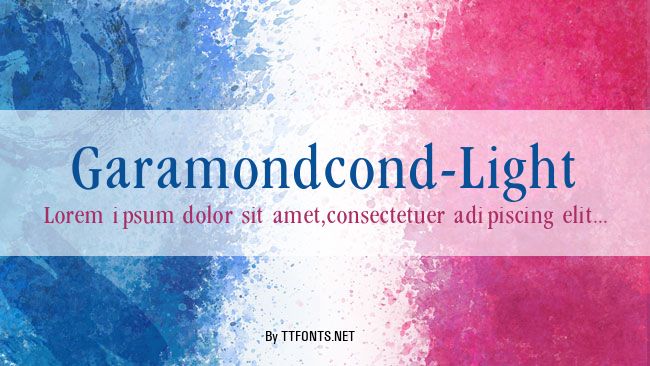 Garamondcond-Light example