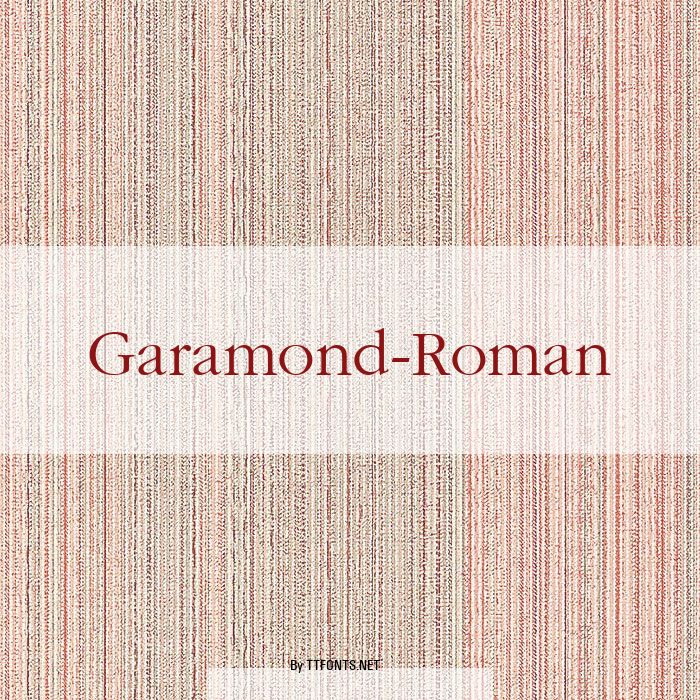 Garamond-Roman example