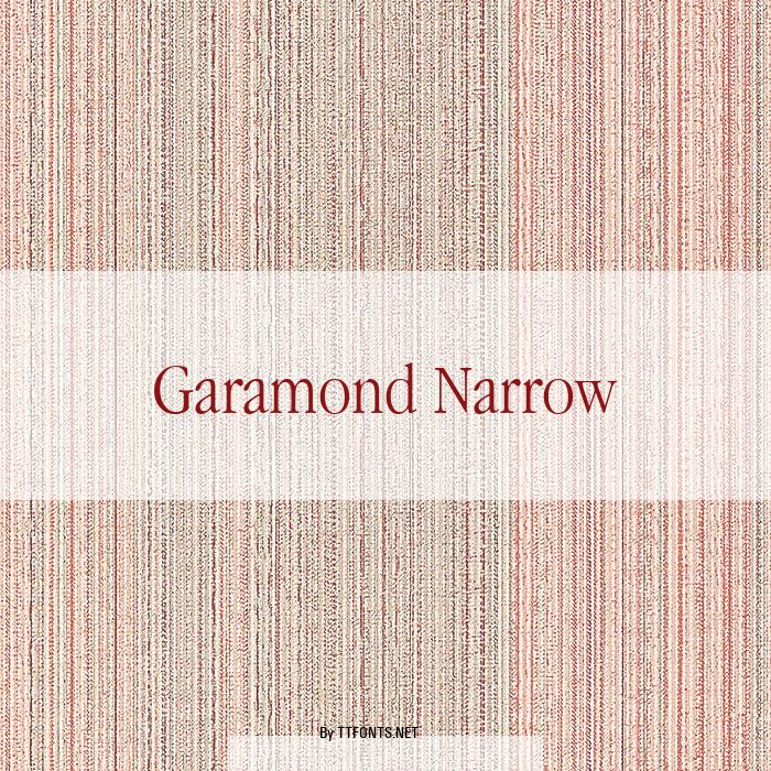 Garamond Narrow example