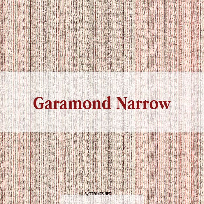 Garamond Narrow example