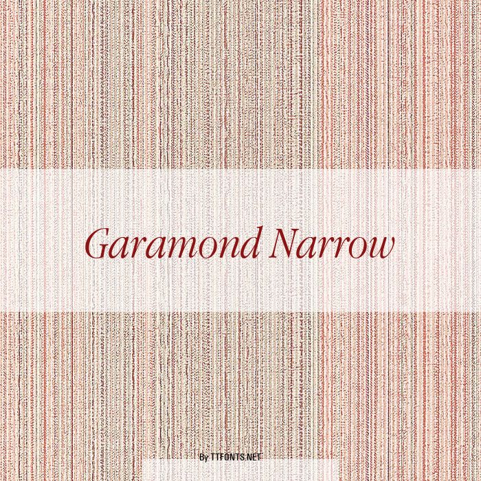 Garamond Narrow example
