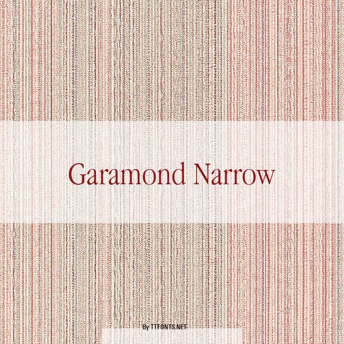 Garamond Narrow example