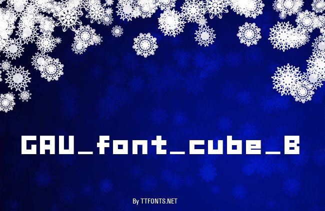 GAU_font_cube_B example