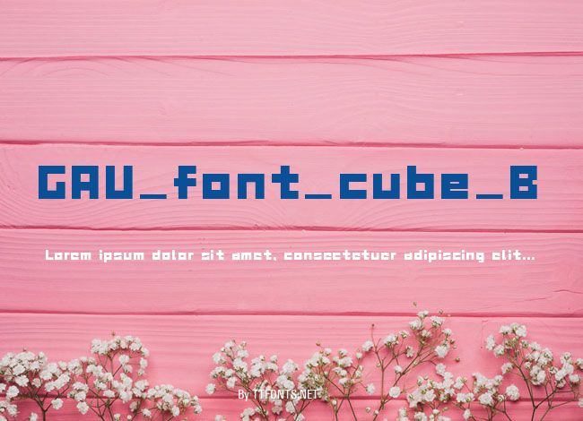 GAU_font_cube_B example