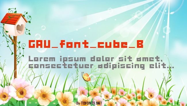 GAU_font_cube_B example