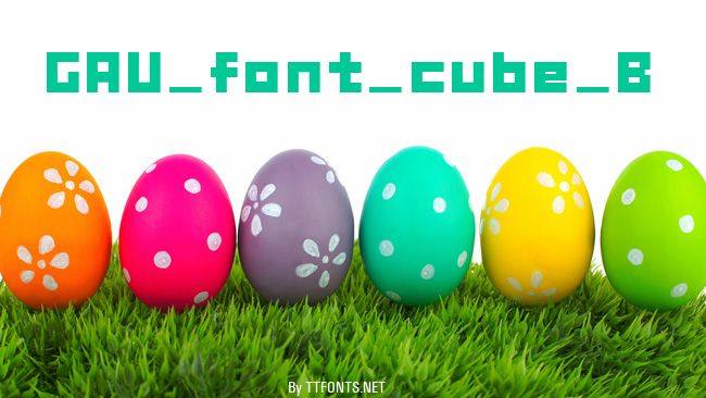 GAU_font_cube_B example