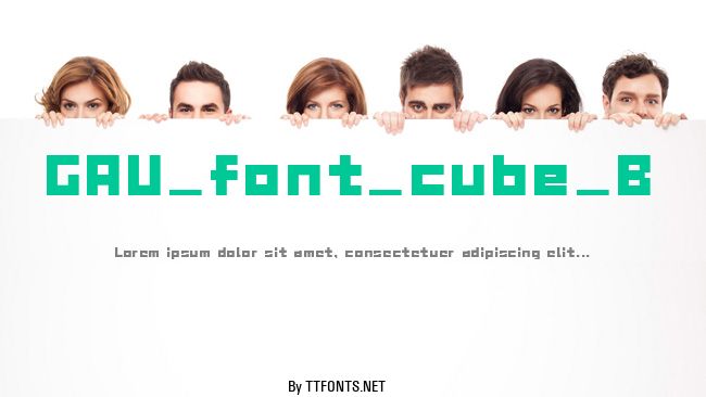 GAU_font_cube_B example