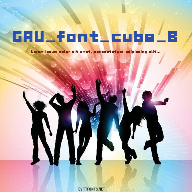 GAU_font_cube_B example