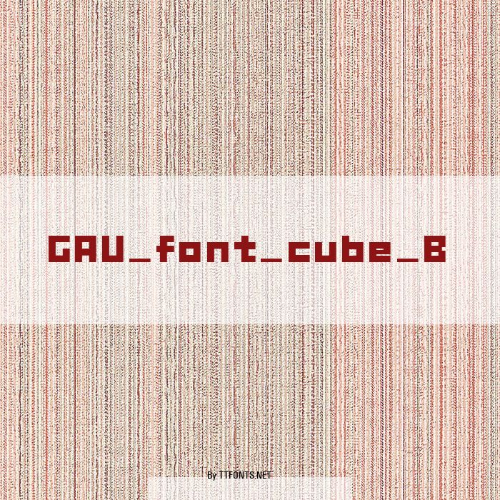 GAU_font_cube_B example