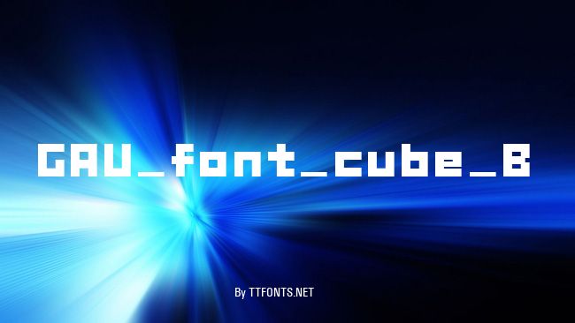 GAU_font_cube_B example