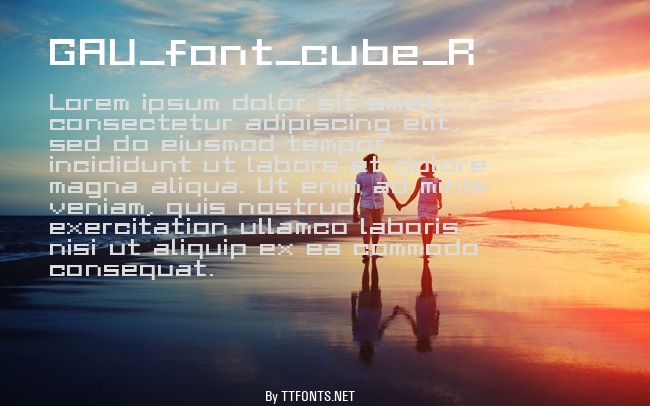 GAU_font_cube_R example