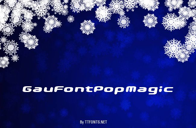 GauFontPopMagic example