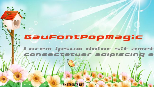 GauFontPopMagic example