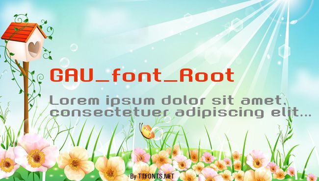 GAU_font_Root example
