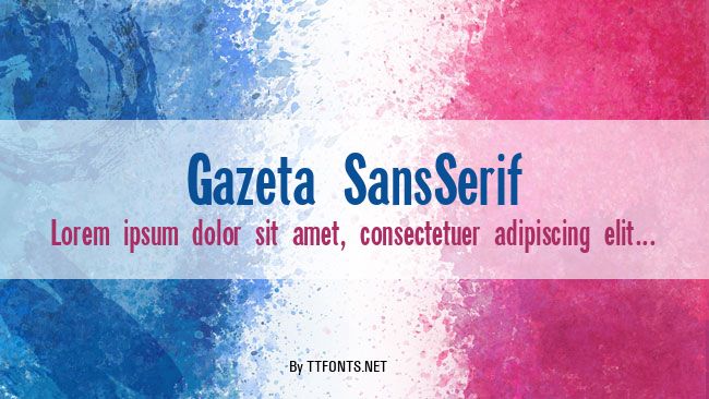 Gazeta SansSerif example