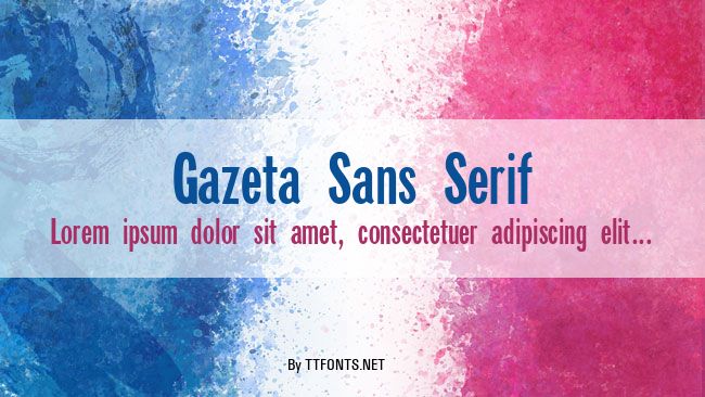 Gazeta Sans Serif example