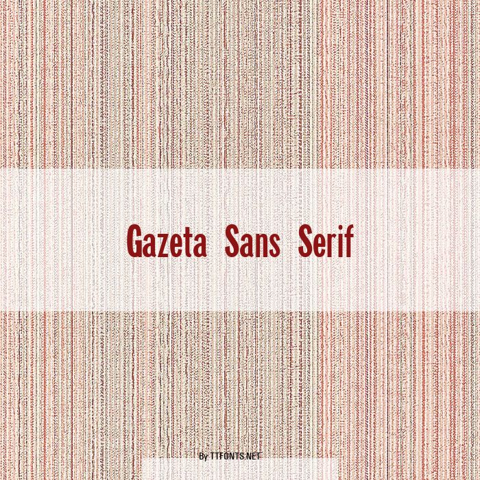 Gazeta Sans Serif example
