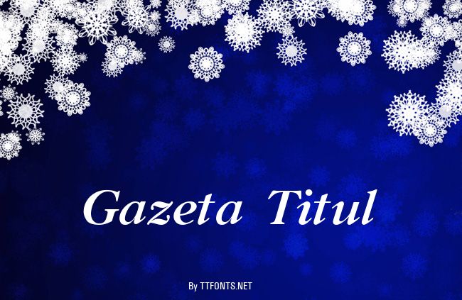 Gazeta Titul example