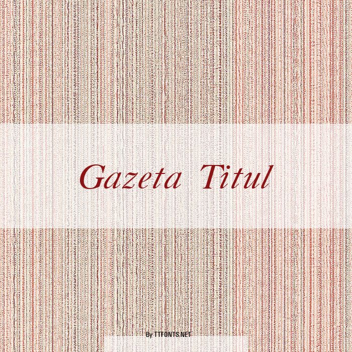 Gazeta Titul example