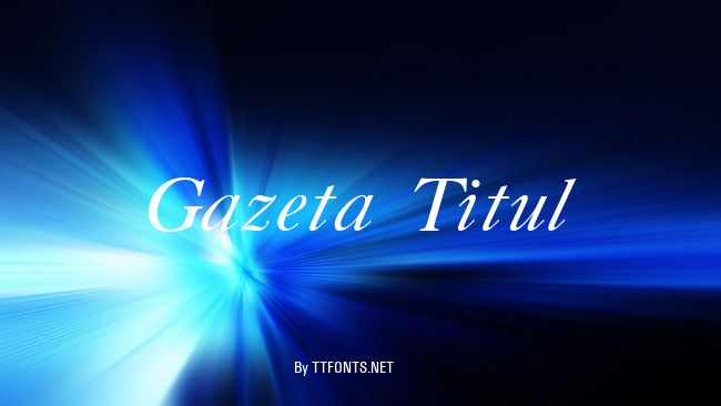 Gazeta Titul example