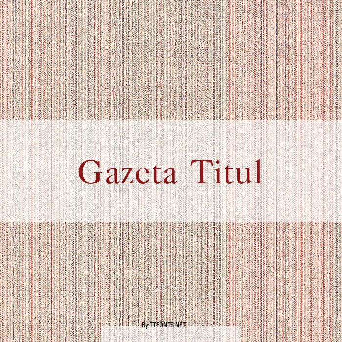 Gazeta Titul example