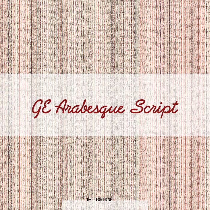 GE Arabesque Script example