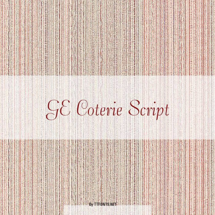 GE Coterie Script example