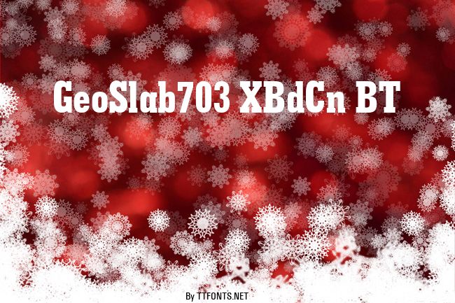 GeoSlab703 XBdCn BT example