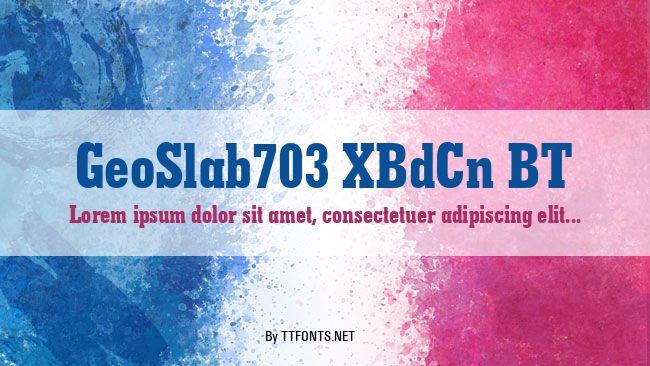 GeoSlab703 XBdCn BT example