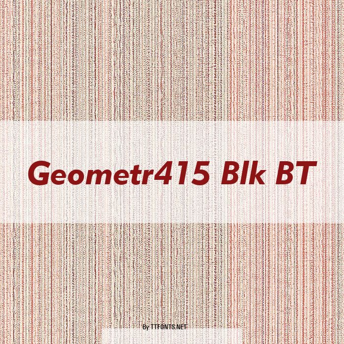 Geometr415 Blk BT example