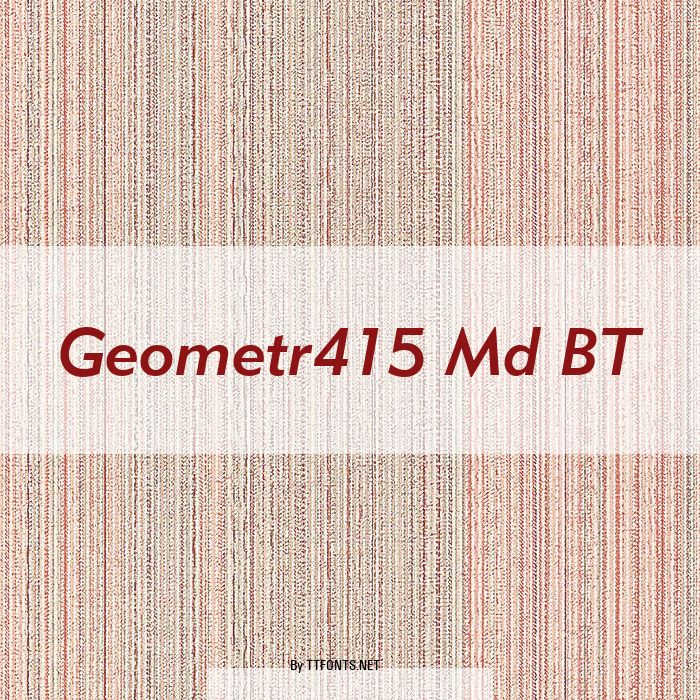 Geometr415 Md BT example
