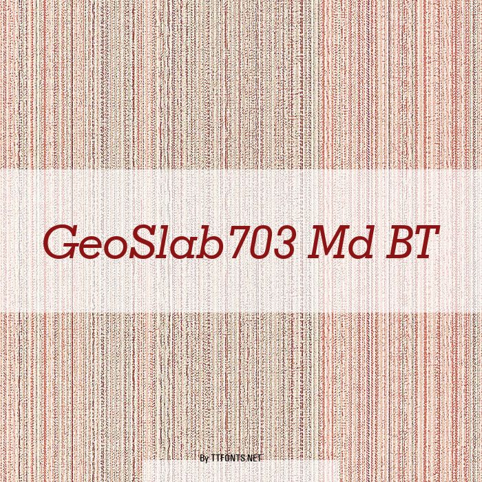 GeoSlab703 Md BT example