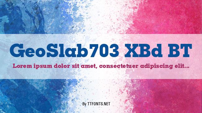 GeoSlab703 XBd BT example