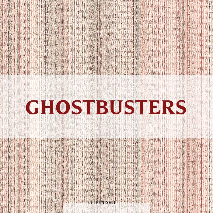 Ghostbusters example