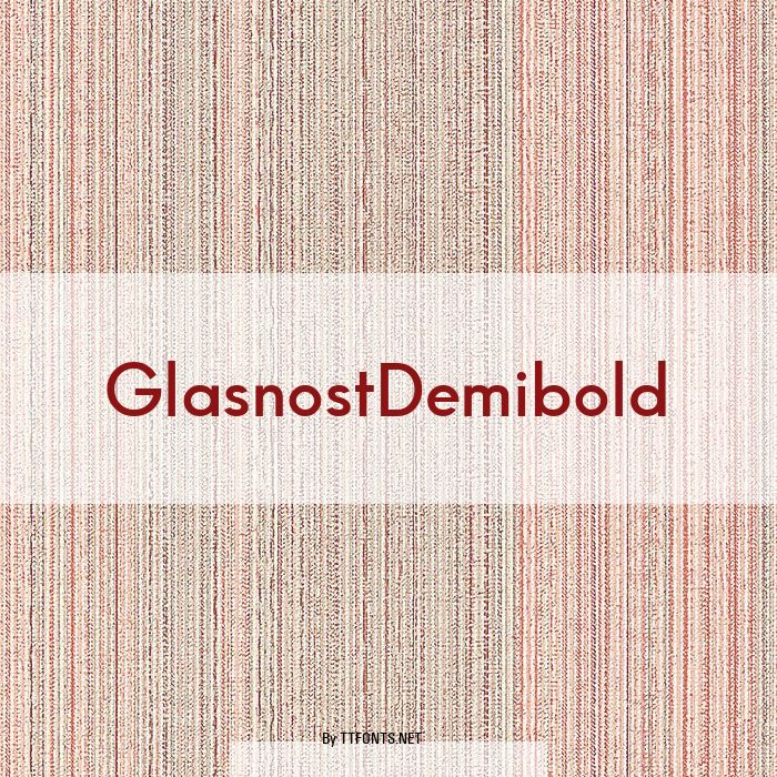 GlasnostDemibold example