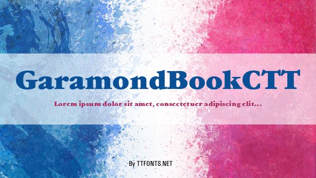 GaramondBookCTT example