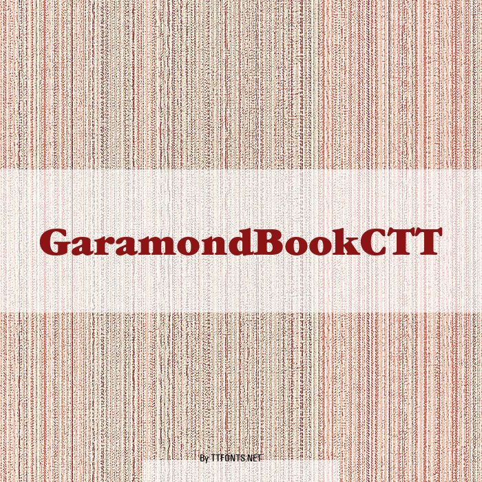 GaramondBookCTT example