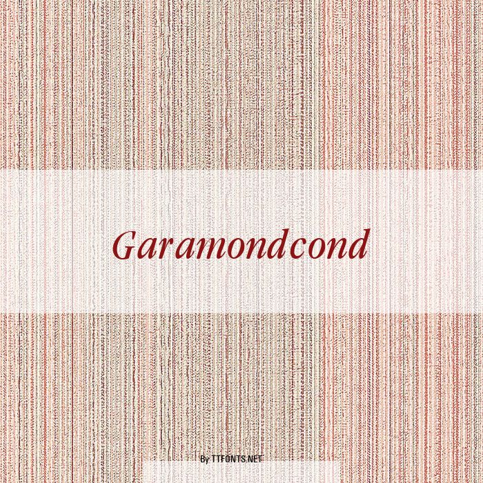 Garamondcond example