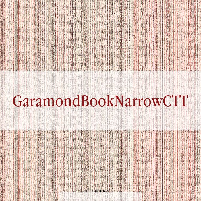 GaramondBookNarrowCTT example