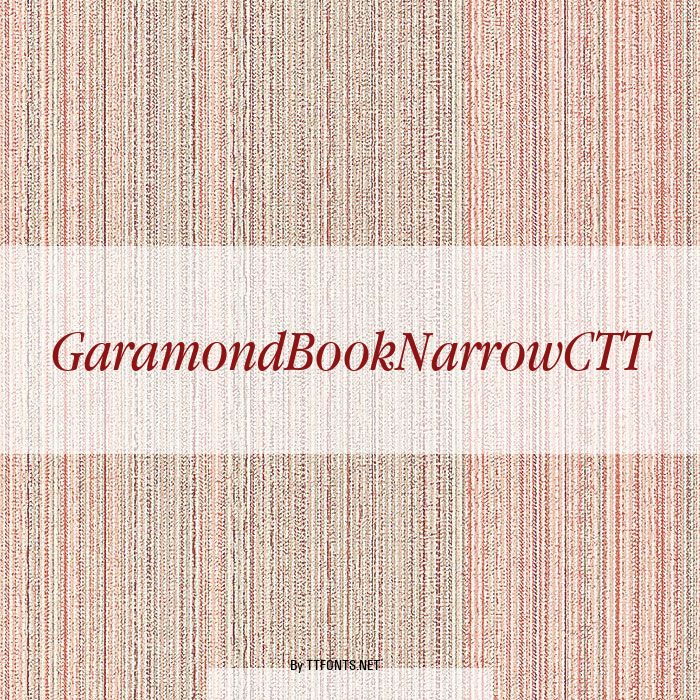 GaramondBookNarrowCTT example