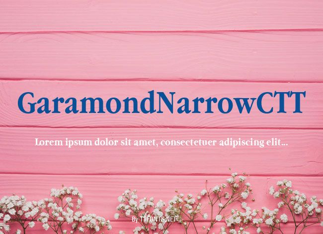 GaramondNarrowCTT example