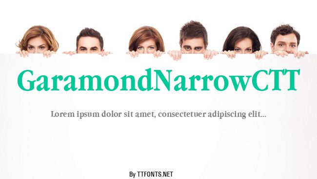 GaramondNarrowCTT example