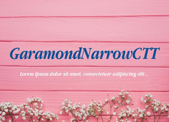 GaramondNarrowCTT example