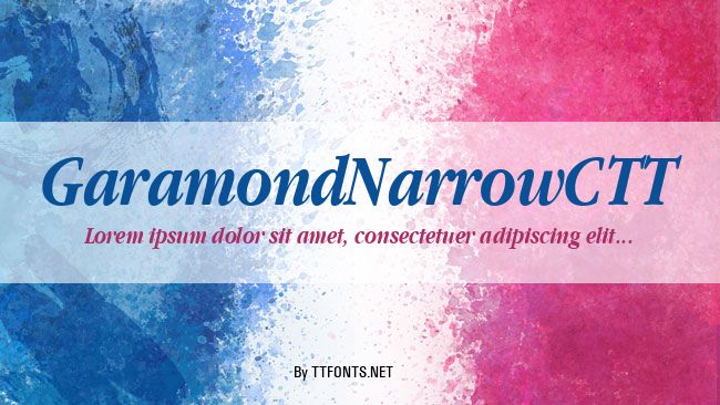 GaramondNarrowCTT example