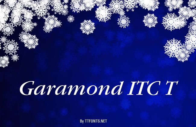 Garamond ITC T example