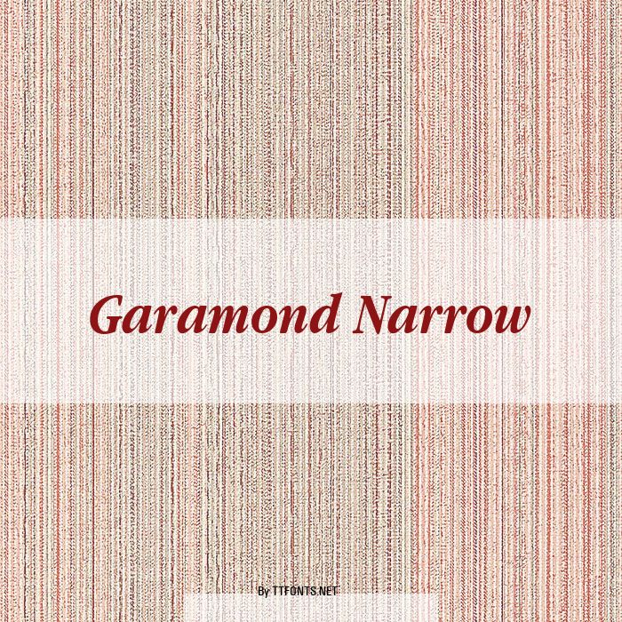 Garamond Narrow example