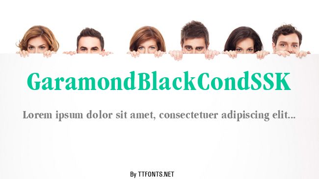 GaramondBlackCondSSK example