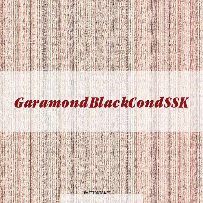 GaramondBlackCondSSK example