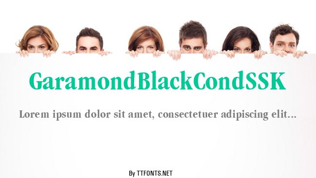 GaramondBlackCondSSK example
